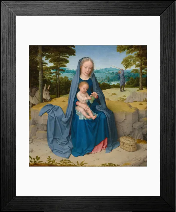 Framed Print : The Rest on the Flight into Egypt, c. 1510. Creator: Gerard David Framed Print : The Rest on the Flight into Egypt, c. 1510. Creator: Gerard David