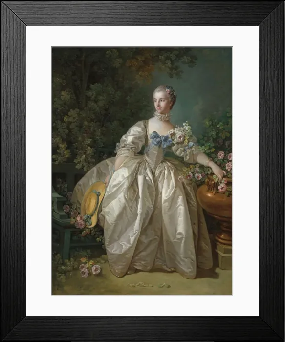 Framed Print : Madame Bergeret, possibly 1766. Creator: Francois Boucher