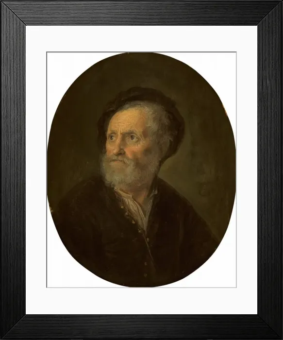 Framed Print : Bust of a Bearded Man, c. 1642  /  1645. Creator: Gerrit Dou