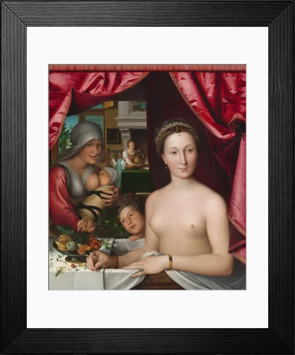 Framed Print : A Lady in Her Bath, c. 1571. Creator: Francois Clouet Framed Print : A Lady in Her Bath, c. 1571. Creator: Francois Clouet