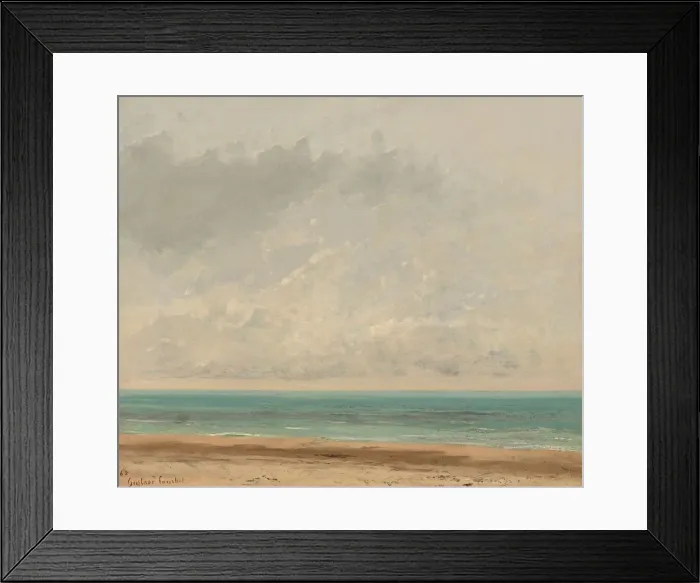 Framed Print : Calm Sea, 1866. Creator: Gustave Courbet Framed Print : Calm Sea, 1866. Creator: Gustave Courbet