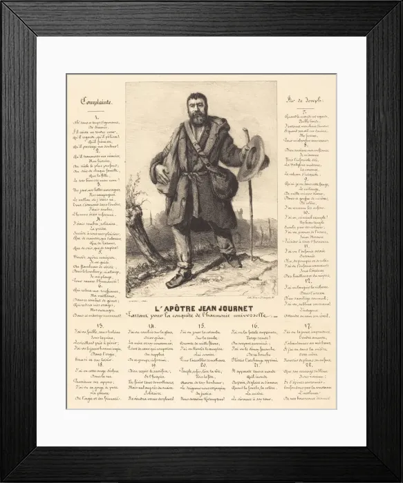 Framed Print : The Apostle Jean Journet Setting Out for the Conquest of Universal Harmony, 1850 Framed Print : The Apostle Jean Journet Setting Out for the Conquest of Universal Harmony, 1850