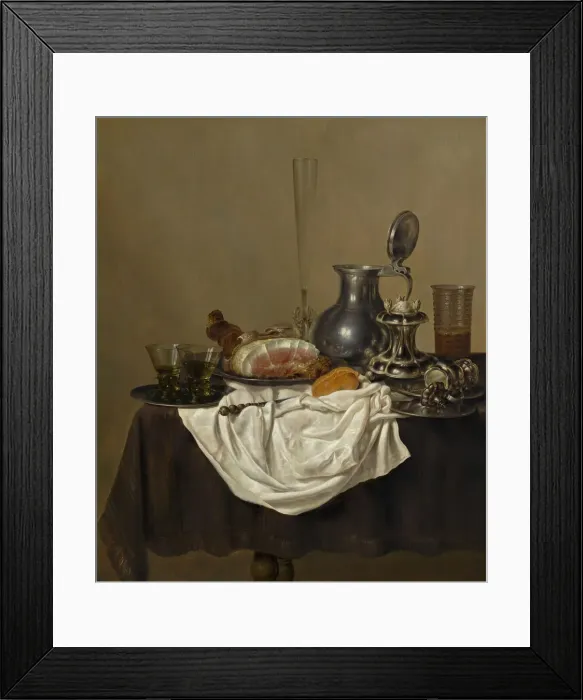 Framed Print : Still Life with Ham, 1650. Creator: Gerrit Willemsz. Heda Framed Print : Still Life with Ham, 1650. Creator: Gerrit Willemsz. Heda
