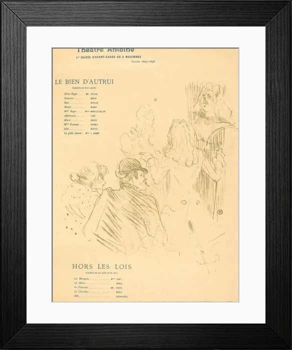 Framed Print : Le Bien d autrui; Hors Les Lois, 1897. Creator: Henri de Toulouse-Lautrec Framed Print : Le Bien d autrui; Hors Les Lois, 1897. Creator: Henri de Toulouse-Lautrec