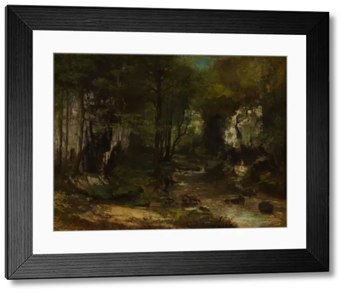 Framed Print : The Stream (Le Ruisseau du Puits-Noir;vallee de la Loue), 1855 Framed Print : The Stream (Le Ruisseau du Puits-Noir;vallee de la Loue), 1855