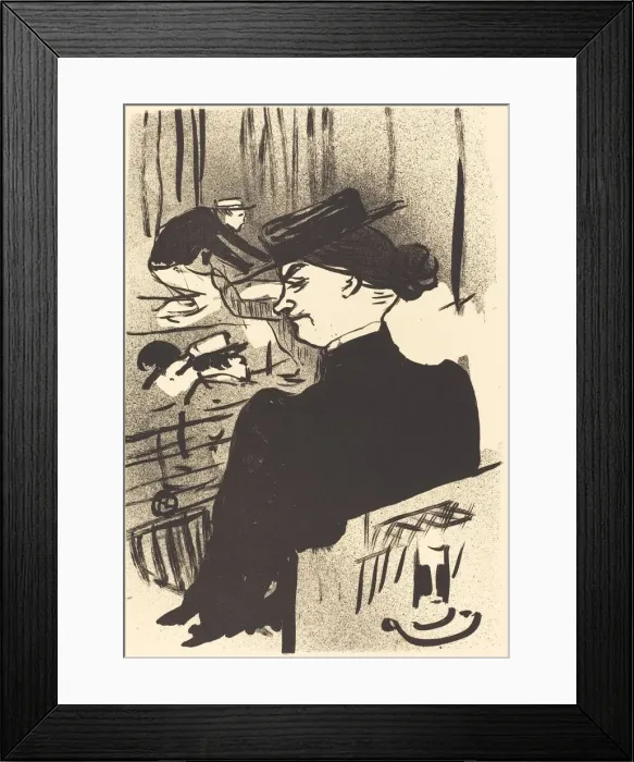 Framed Print : A Spectator (Une spectatrice), 1893. Creator: Henri de Toulouse-Lautrec Framed Print : A Spectator (Une spectatrice), 1893. Creator: Henri de Toulouse-Lautrec