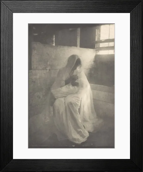 Framed Print : The Manger, c. 1900. Creator: Gertrude Kasebier Framed Print : The Manger, c. 1900. Creator: Gertrude Kasebier