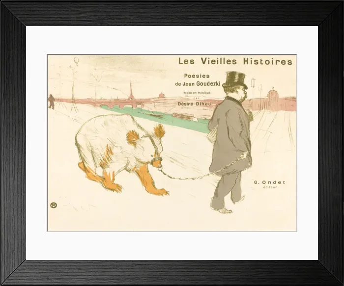 Framed Print : Les Vielles Histoires (cover / frontispiece), 1893. Creator: Henri de Toulouse-Lautrec Framed Print : Les Vielles Histoires (cover / frontispiece), 1893. Creator: Henri de Toulouse-Lautrec