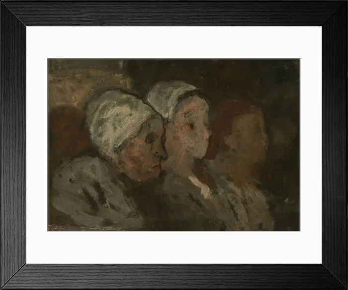 Framed Print : In Church, 1855 / 1857. Creator: Honore Daumier Framed Print : In Church, 1855 / 1857. Creator: Honore Daumier