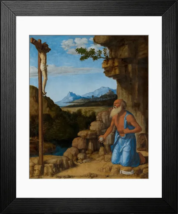 Framed Print : Saint Jerome in the Wilderness, c. 1500 / 1505. Creator: Giovanni Battista Cima da Framed Print : Saint Jerome in the Wilderness, c. 1500 / 1505. Creator: Giovanni Battista Cima da