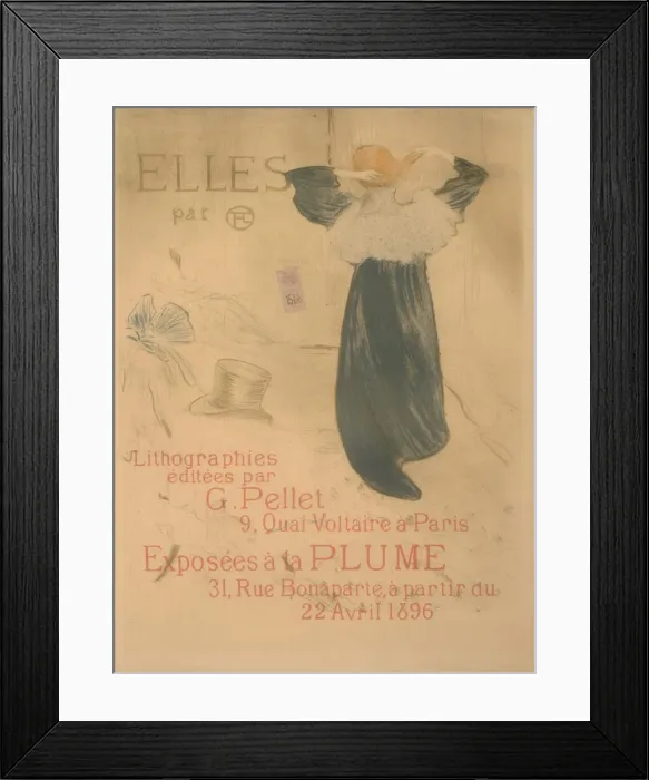 Framed Print : Poster for Elles, 1896. Creator: Henri de Toulouse-Lautrec Framed Print : Poster for Elles, 1896. Creator: Henri de Toulouse-Lautrec