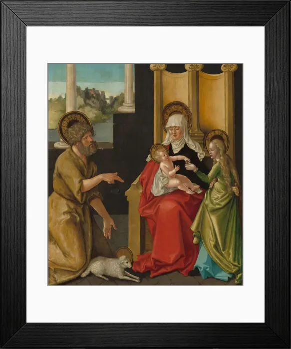 Framed Print : Saint Anne with the Christ Child, the Virgin, and Saint John the Baptist, c. 1511 Framed Print : Saint Anne with the Christ Child, the Virgin, and Saint John the Baptist, c. 1511