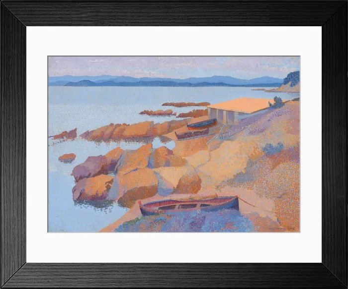 Framed Print : Calanque des Antibois, 1891 / 1892. Creator: Henri-Edmond Cross Framed Print : Calanque des Antibois, 1891 / 1892. Creator: Henri-Edmond Cross