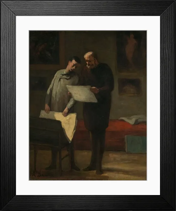 Framed Print : Advice to a Young Artist, 1865 / 1868. Creator: Honore Daumier Framed Print : Advice to a Young Artist, 1865 / 1868. Creator: Honore Daumier