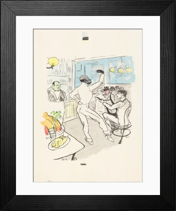 Framed Print : Chocolat Dancing in the Achille Bar. Creator: Henri de Toulouse-Lautrec Framed Print : Chocolat Dancing in the Achille Bar. Creator: Henri de Toulouse-Lautrec