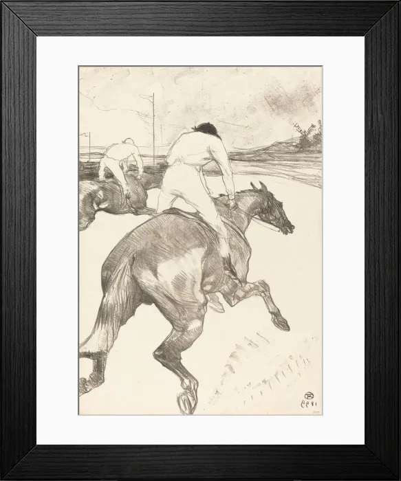 Framed Print : The Jockey (Le jockey), 1899. Creator: Henri de Toulouse-Lautrec Framed Print : The Jockey (Le jockey), 1899. Creator: Henri de Toulouse-Lautrec