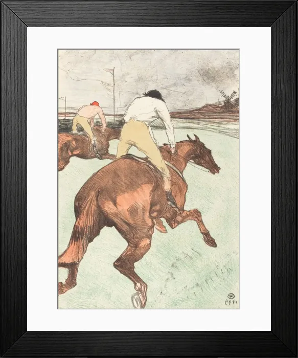Framed Print : The Jockey (Le jockey), 1899. Creator: Henri de Toulouse-Lautrec Framed Print : The Jockey (Le jockey), 1899. Creator: Henri de Toulouse-Lautrec