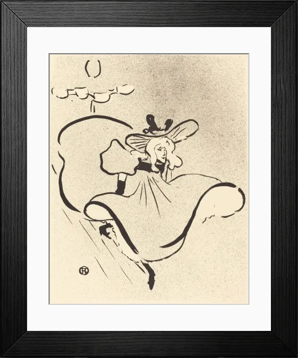 Framed Print : Jane Avril, 1893. Creator: Henri de Toulouse-Lautrec Framed Print : Jane Avril, 1893. Creator: Henri de Toulouse-Lautrec