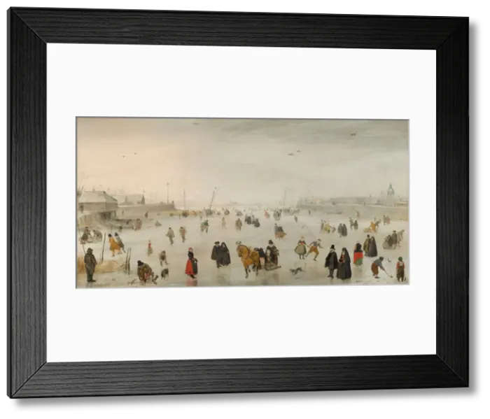 Framed Print : A Scene on the Ice, c. 1625. Creator: Hendrick Avercamp Framed Print : A Scene on the Ice, c. 1625. Creator: Hendrick Avercamp