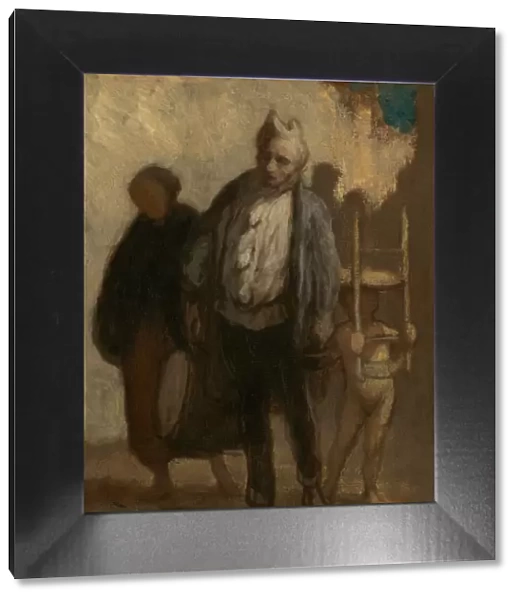 Wandering Saltimbanques, 1847  /  1850. Creator: Honore Daumier