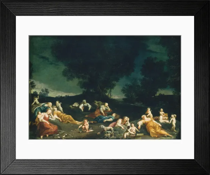 Framed Print : Cupids Disarming Sleeping Nymphs, c. 1690 / 1705. Creator: Giuseppe Maria Crespi Framed Print : Cupids Disarming Sleeping Nymphs, c. 1690 / 1705. Creator: Giuseppe Maria Crespi