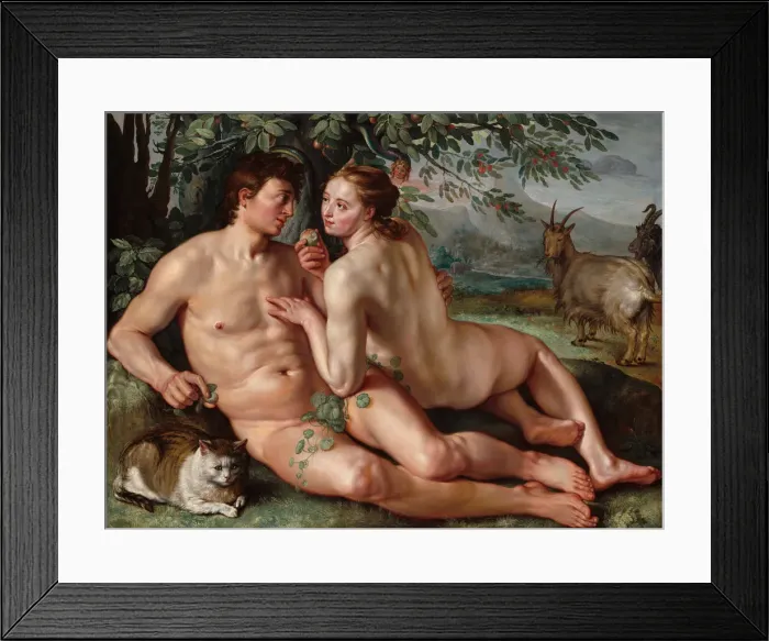 Framed Print : The Fall of Man, 1616. Creator: Hendrik Goltzius Framed Print : The Fall of Man, 1616. Creator: Hendrik Goltzius