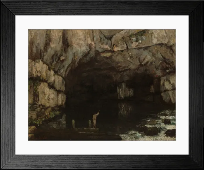Framed Print : La Grotte de la Loue, 1864. Creator: Gustave Courbet Framed Print : La Grotte de la Loue, 1864. Creator: Gustave Courbet