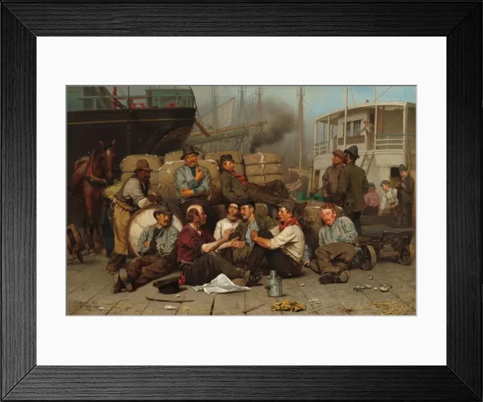 Framed Print : The Longshoremens Noon, 1879. Creator: John George Brown Framed Print : The Longshoremens Noon, 1879. Creator: John George Brown