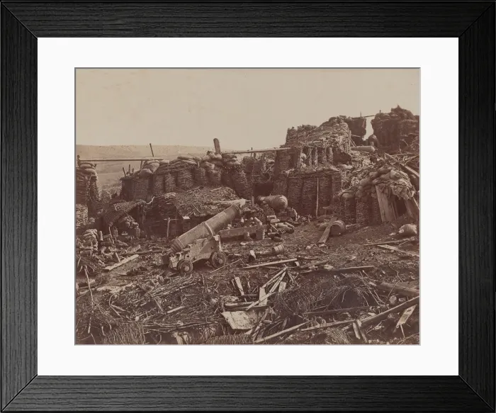 Framed Print : Gun Battery, 1855-1856. Creator: James Robertson Framed Print : Gun Battery, 1855-1856. Creator: James Robertson