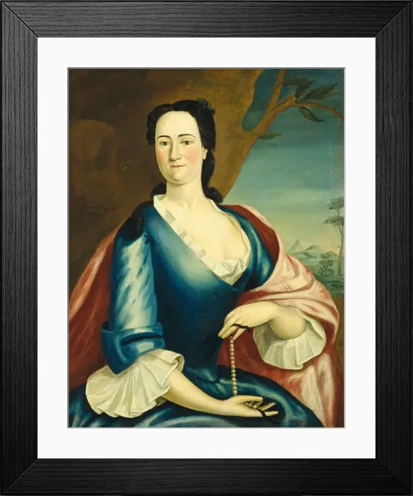 Framed Print : Elizabeth Fulford Welshman, 1749. Creator: John Greenwood Framed Print : Elizabeth Fulford Welshman, 1749. Creator: John Greenwood