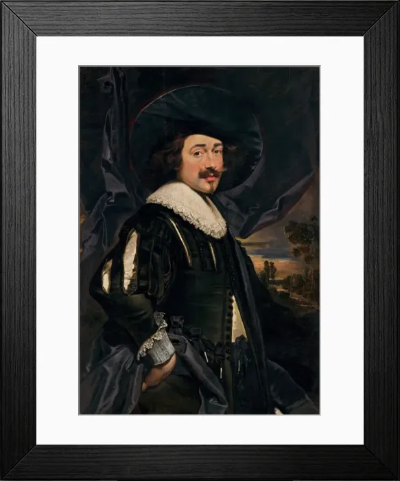Framed Print : Portrait of a Man in a Wide-Brimmed Hat, early 1630s. Creator: Jan Cossiers Framed Print : Portrait of a Man in a Wide-Brimmed Hat, early 1630s. Creator: Jan Cossiers