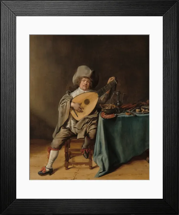 Framed Print : Self-Portrait as a Lute Player, c. 1637 / 1638. Creator: Jan Miense Molenaer Framed Print : Self-Portrait as a Lute Player, c. 1637 / 1638. Creator: Jan Miense Molenaer