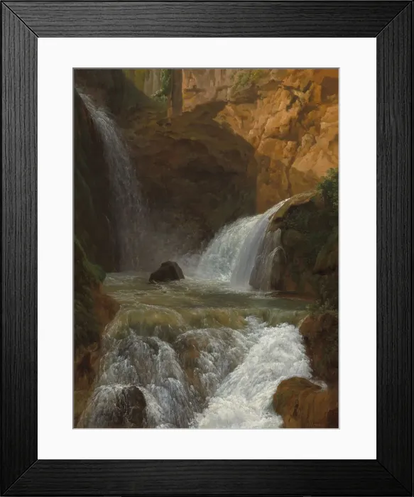Framed Print : View of the Waterfalls at Tivoli, 1788. Creator: Jean Joseph Xavier Bidauld Framed Print : View of the Waterfalls at Tivoli, 1788. Creator: Jean Joseph Xavier Bidauld