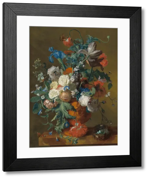 Framed Print : Flowers in an Urn, c. 1720 / 1722. Creator: Jan van Huysum Framed Print : Flowers in an Urn, c. 1720 / 1722. Creator: Jan van Huysum