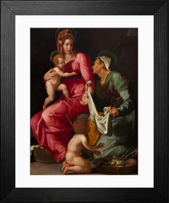 Framed Print : Madonna and Child with Saint Elizabeth and Saint John the Baptist, c. 1535 Framed Print : Madonna and Child with Saint Elizabeth and Saint John the Baptist, c. 1535