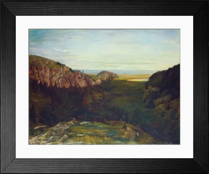 Framed Print : The Last Valley - Paradise Rocks, 1867-1868. Creator: John La Farge Framed Print : The Last Valley - Paradise Rocks, 1867-1868. Creator: John La Farge