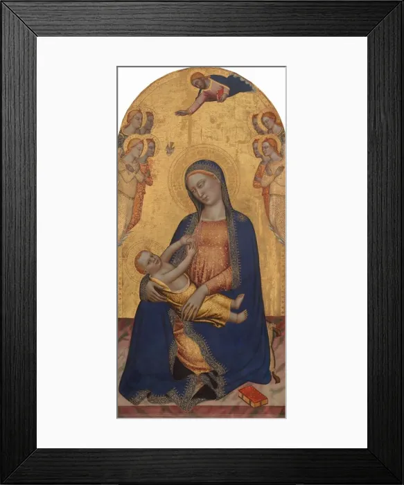 Framed Print : Madonna and Child with God the Father Blessing and Angels, c. 1370 / 1375 Framed Print : Madonna and Child with God the Father Blessing and Angels, c. 1370 / 1375