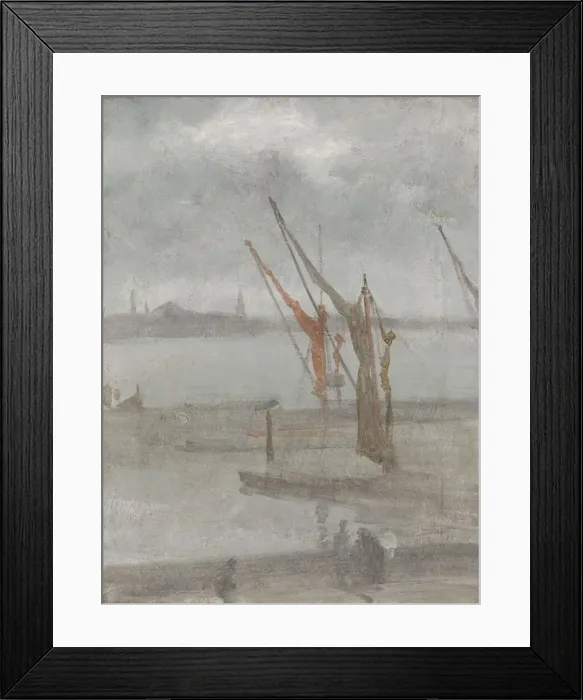 Framed Print : Grey and Silver: Chelsea Wharf, c. 1864 / 1868. Creator: James Abbott McNeill Whistler Framed Print : Grey and Silver: Chelsea Wharf, c. 1864 / 1868. Creator: James Abbott McNeill Whistler