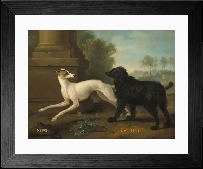 Framed Print : Misse and Luttine, 1729. Creator: Jean-Baptiste Oudry