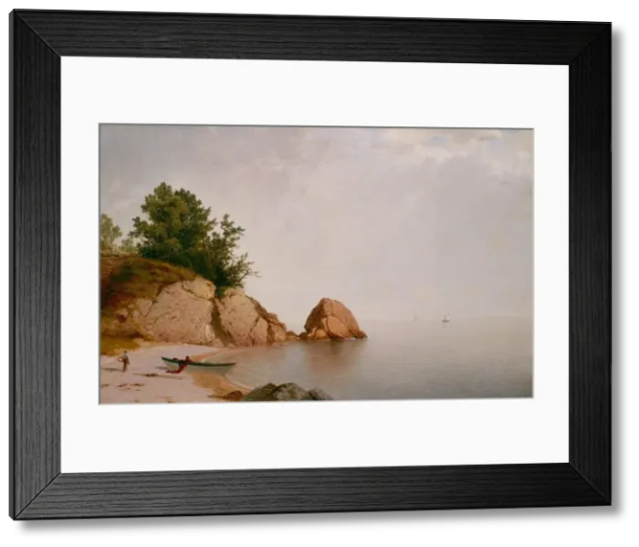 Framed Print : Beach at Beverly, c. 1869 / 1872. Creator: John Frederick Kensett Framed Print : Beach at Beverly, c. 1869 / 1872. Creator: John Frederick Kensett