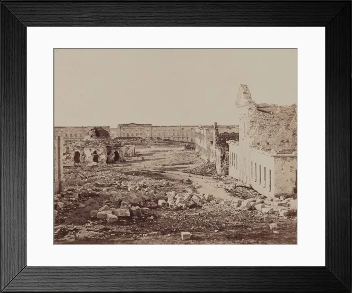 Framed Print : Courtyard with Domed Building in Ruins, 1855-1856. Creator: James Robertson Framed Print : Courtyard with Domed Building in Ruins, 1855-1856. Creator: James Robertson