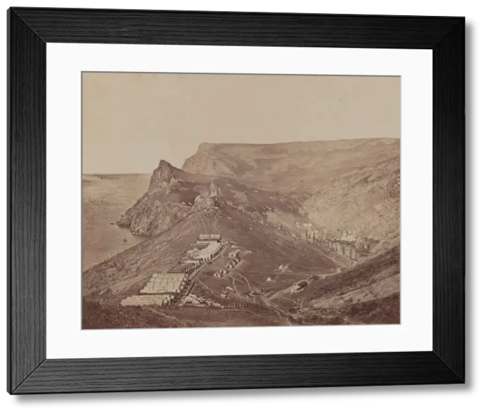 Framed Print : Fortification above Balaclava Harbor, 1855-1856. Creator: James Robertson