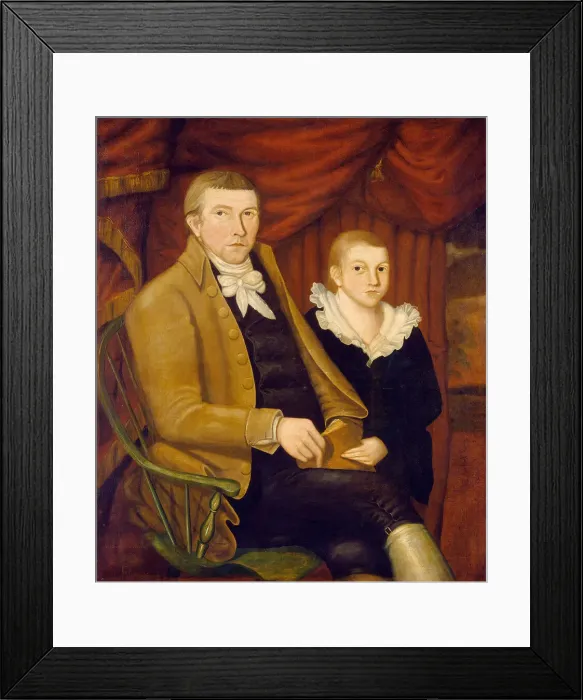 Framed Print : Father and Son, 1800. Creator: Jonathan Budington Framed Print : Father and Son, 1800. Creator: Jonathan Budington