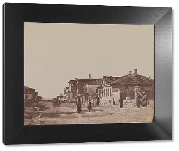 View of Street with Soldiers, 1855-1856. Creator: James Robertson
