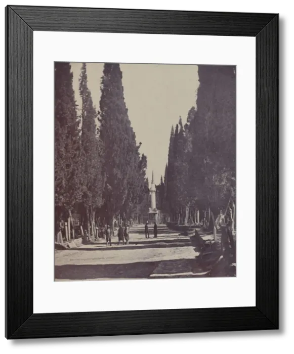 Framed Print : Vue dans le Grand Cimetiere de Scutari (Scene in the Large Cemetery of Scutari), 1857. Creator: James Robertson Framed Print : Vue dans le Grand Cimetiere de Scutari (Scene in the Large Cemetery of Scutari), 1857. Creator: James Robertson