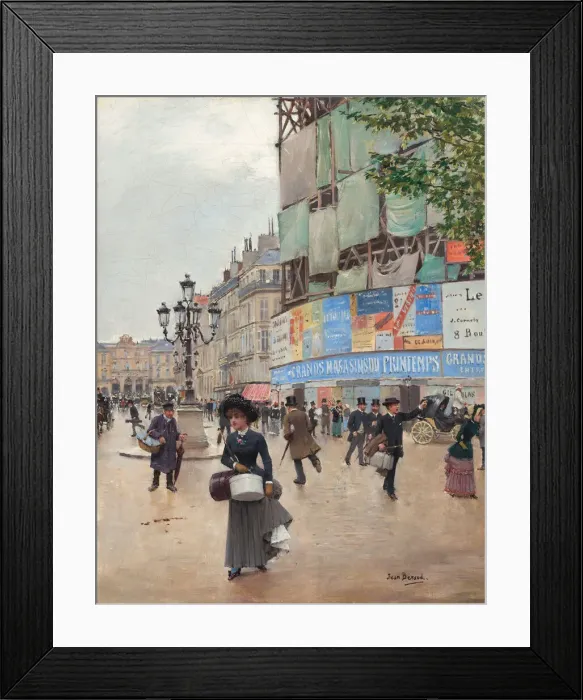 Framed Print : Paris, rue du Havre, c. 1882. Creator: Jean Beraud Framed Print : Paris, rue du Havre, c. 1882. Creator: Jean Beraud