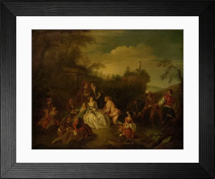 Framed Print : The Gift of the Fishermen, 18th or 19th century. Creator: Jean-Baptiste Pater Framed Print : The Gift of the Fishermen, 18th or 19th century. Creator: Jean-Baptiste Pater
