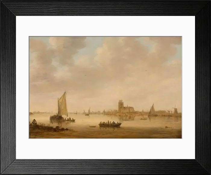 Framed Print : View of Dordrecht from the Dordtse Kil, 1644. Creator: Jan van Goyen Framed Print : View of Dordrecht from the Dordtse Kil, 1644. Creator: Jan van Goyen