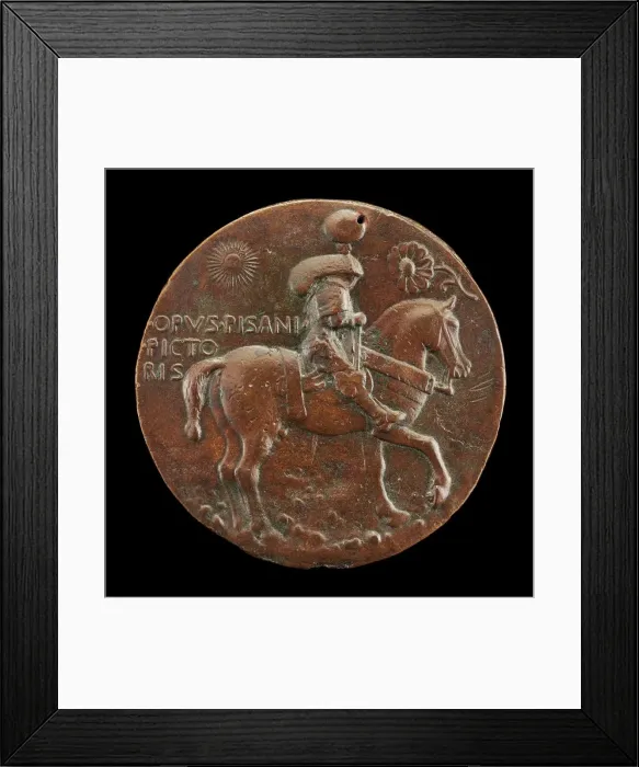 Framed Print : The Marquess in Armor, Riding [reverse], c. 1447  /  1448. Creator: Pisanello