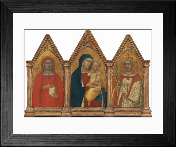 Framed Print : Madonna and Child with the Blessing Christ, and Saints Mary Magdalene Framed Print : Madonna and Child with the Blessing Christ, and Saints Mary Magdalene